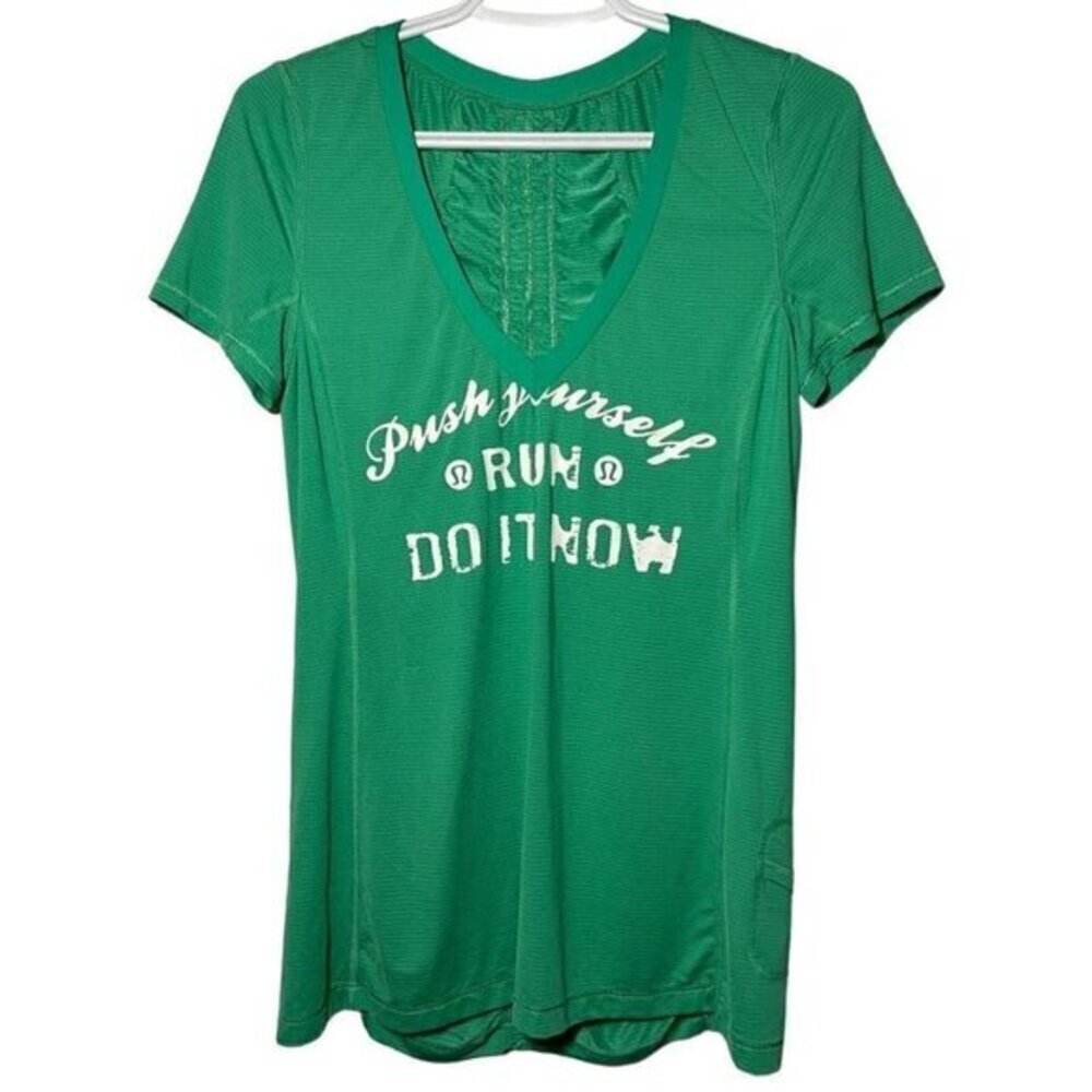 Lululemon Push Yourself Run Do It Now Tee size 6